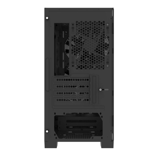 Кутия за компютър Montech AIR 100 ARGB, Micro ATX Case, TG, 4x120mm ARGB Fans, Black