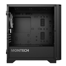 Кутия за компютър Montech AIR 100 ARGB, Micro ATX Case, TG, 4x120mm ARGB Fans, Black