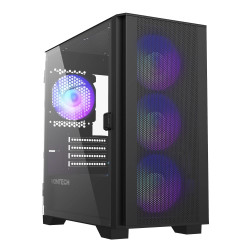 Кутия за компютър Montech AIR 100 ARGB, Micro ATX Case, TG, 4x120mm ARGB Fans, Black