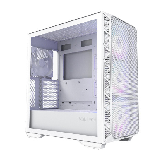 Кутия за компютър Montech AIR 903 MAX, Mid-tower, TG, 4x140mm Fans, ARGB, White