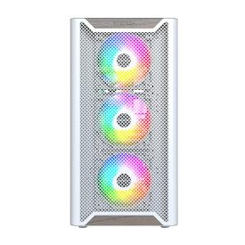 Кутия за компютър Montech Case ATX - XR Wood (W) - 4 x 120 mm ARGB Fans, Wood, USB-C, White
