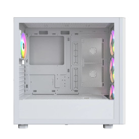 Кутия за компютър Montech Case ATX - XR Wood (W) - 4 x 120 mm ARGB Fans, Wood, USB-C, White