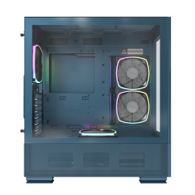 Кутия за компютър Montech SKY TWO, Mid-tower Case, TG, 4x120mm ARGB Fans, Morocco Blue