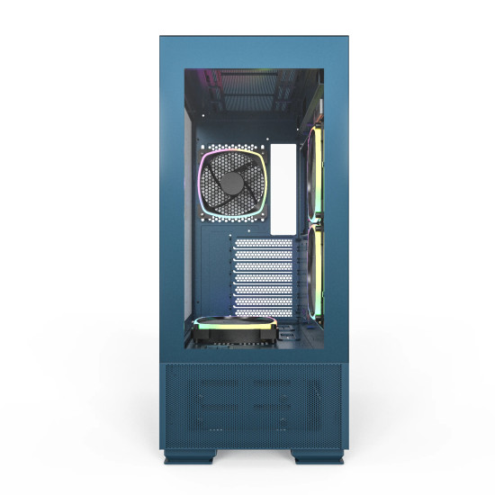 Кутия за компютър Montech SKY TWO, Mid-tower Case, TG, 4x120mm ARGB Fans, Morocco Blue