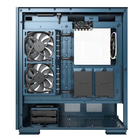 Кутия за компютър Montech SKY TWO, Mid-tower Case, TG, 4x120mm ARGB Fans, Morocco Blue