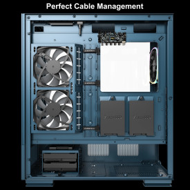 Кутия за компютър Montech SKY TWO, Mid-tower Case, TG, 4x120mm ARGB Fans, Morocco Blue