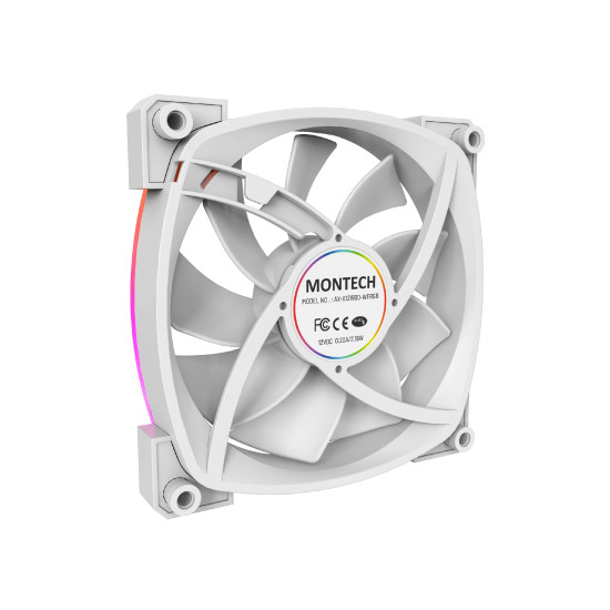 Вентилатор Montech AX120 PWM, Fan 120mm, ARGB, White