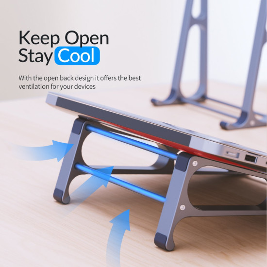 Поставка за лаптоп Orico Laptop Stand - Aluminum, Grey, up to 15.6" - MA13-GY