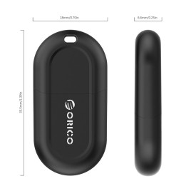 Блутут адаптер Orico Bluetooth 4.0 USB adapter, black - BTA-408-BK