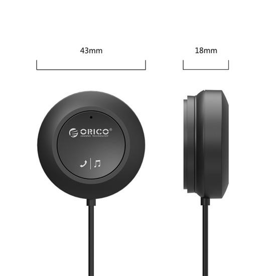 Блутут адаптер за кола Orico Car Bluetooth 4.1 audio receiver USB, 3.5mm jack - BCR02-BK