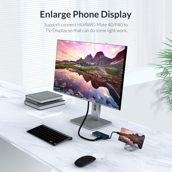 Докинг станция Orico Docking Station Type-C Power Distribution 3.0 100W - LAN, HDMI, Type-C x 1, USB3.0 x 3 - MC-U602P