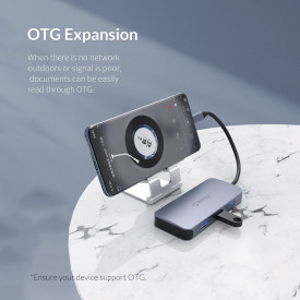 Докинг станция Orico Docking Station Type-C Power Distribution 3.0 100W - LAN, HDMI, Type-C x 1, USB3.0 x 3 - MC-U602P