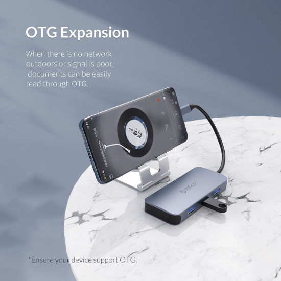 Докинг станция Orico Docking Station Type-C Power Distribution 3.0 100W - LAN, HDMI, Type-C x 1, USB3.0 x 3 - MC-U602P