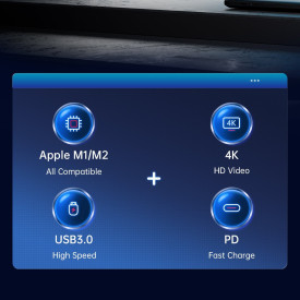 Докинг станция Orico Docking Station Type-C Power Distribution 60w - PW11-5P-GY-EP - HDMI, USB3.0 x1, USB2.0 x1