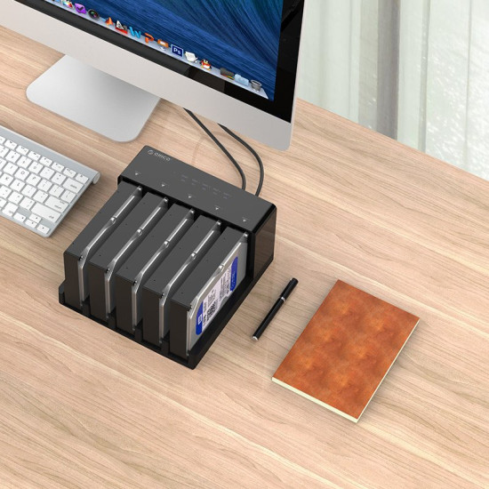 Докинг станция Orico Storage - HDD/SSD Dock/Duplicator - 5x 2.5 and 3.5 inch USB3.0 - 6558US3
