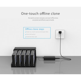 Докинг станция Orico Storage - HDD/SSD Dock/Duplicator - 5x 2.5 and 3.5 inch USB3.0 - 6558US3
