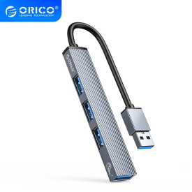 USB хъб Orico USB3.0/2.0 HUB 4 port, Aluminum - AH-A13-GY