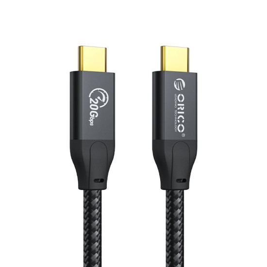 USB кабел Orico USB 3.2 Gen2x2 - Type-C to Type-C PD100W 20Gbps 1.0m Black - CM32-10-BK