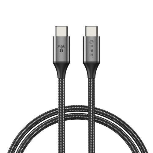 USB кабел Orico USB C-to-C PD 100W Charging 1.0m Black - CDX-100CC-BK