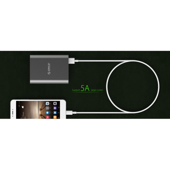 USB кабел Orico USB2.0 Type A to Type-C - 5A Fast Charging, white, 1m - ATC-10