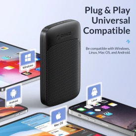 Външна кутия за диск Orico Storage - Case - 2.5 inch USB-C - 2020C3-V1-BK