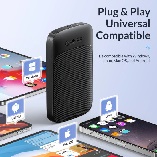 Външна кутия за диск Orico Storage - Case - 2.5 inch USB-C - 2020C3-V1-BK