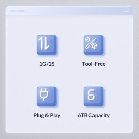 Външна кутия за диск Orico Storage - Case - 2.5 inch USB-C - 2020C3-V1-BK