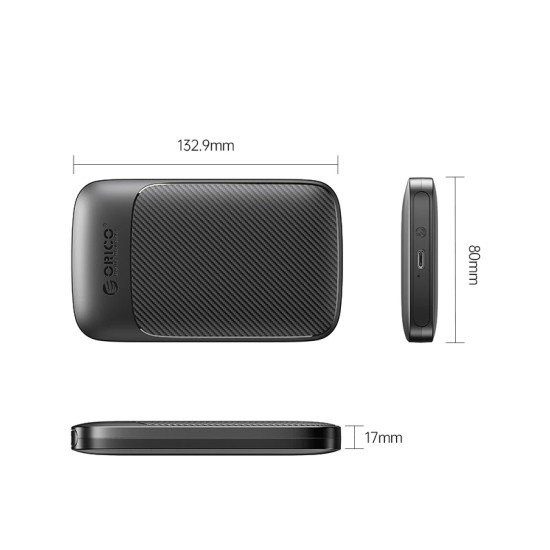 Външна кутия за диск Orico Storage - Case - 2.5 inch USB-C - 2020C3-V1-BK