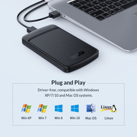 Външна кутия за диск Orico Storage - Case - 2.5 inch USB3.0 - 2020U3-BK