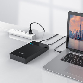 Кутия за диск Orico Storage - Case - 3.5 inch, USB3.0, Built-in Power adapter, UASP, black - 3599U3
