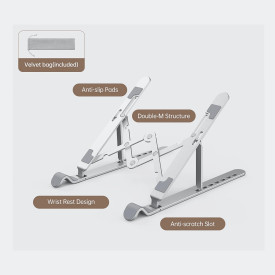 Поставка за лаптоп Orico Laptop Stand - Silver - PFB-A21-SV