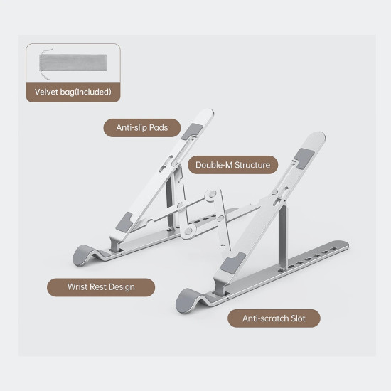 Поставка за лаптоп Orico Laptop Stand - Silver - PFB-A21-SV