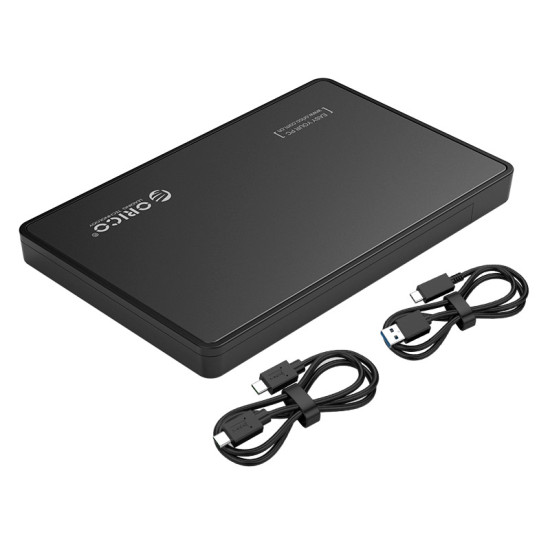 Външна кутия за диск Orico Storage - Case - 2.5 inch TYPE C Gen2, UASP, black - 2588C3-G2-BK