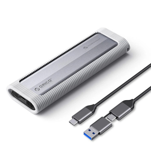 Външна кутия за диск Orico Storage - Case - M.2 NVMe M-key 10 Gbps, Silicone Protective Case - AXM2-G2-GY-BP