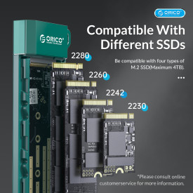Външна кутия за диск Orico Storage - Case - M.2 NVMe M-key 10 Gbps Space Gray - MM2C3-G2-GY