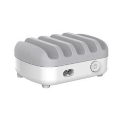 Зарядна станция Orico Charger Station, 220V, 5 x USB, 40W, Бяло, DUK-5P-EU-WH