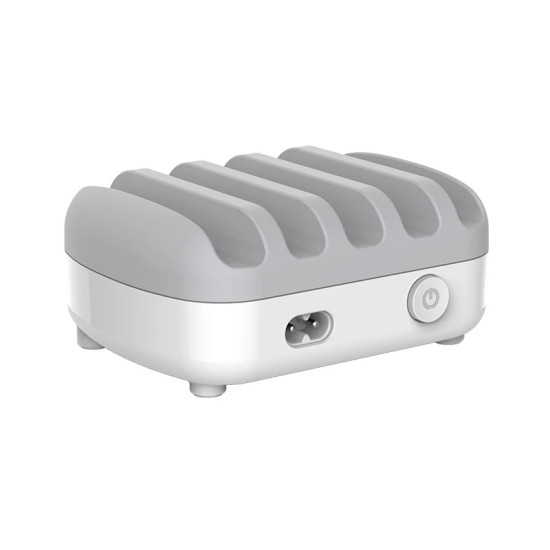 Зарядна станция Orico Charger Station, 220V, 5 x USB, 40W, Бяло, DUK-5P-EU-WH