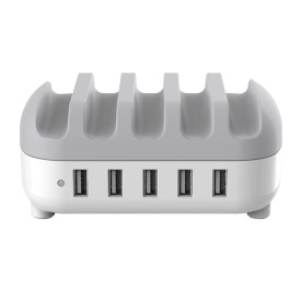 Зарядна станция Orico Charger Station, 220V, 5 x USB, 40W, Бяло, DUK-5P-EU-WH