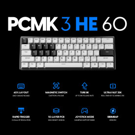 Клавиатура Pulsar Professional Gaming Mechanical Keyboard PCMK 3 HE 60 ANSI Black - 8K, Gateron Magnetic Switches [Linear]