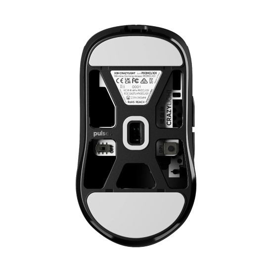 Безжична мишка Pulsar X2H Crazylight, Jet Black