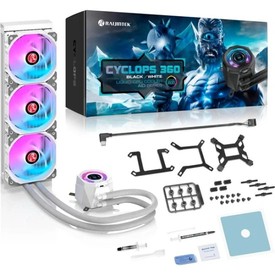 Водно охлаждане Raijintek Water Cooling - CYCLOPS 360 White