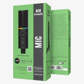 Микрофон Streamplify Streaming Microphone + Mounting Arm RGB - MIC ARM - SPMC-MZ1C227.11