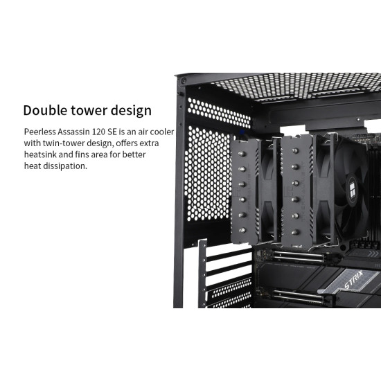 Охладител за процесор Thermalright CPU Cooler Peerless Assassin 120 SE - Dual-Tower - LGA1851/LGA1700/AM5