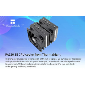 Охладител за процесор Thermalright CPU Cooler Peerless Assassin 120 SE - Dual-Tower - LGA1851/LGA1700/AM5