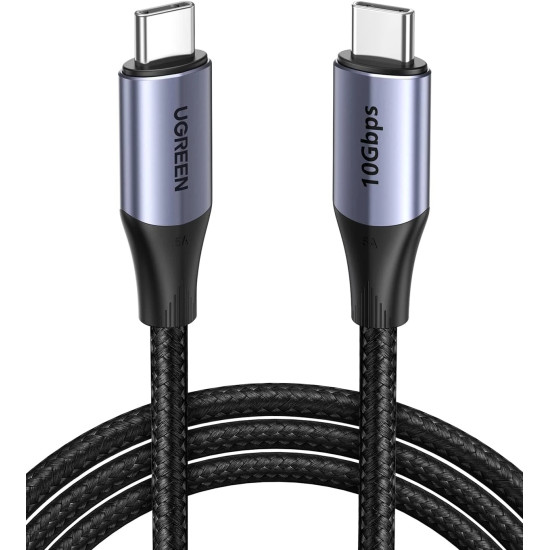 Ugreen кабел USB3.1 Type-C Gen2 M/M US355, 10Gbps, 100W, 5A, 1m - 80150