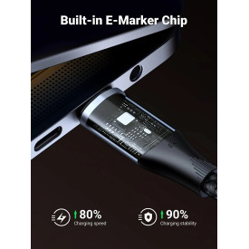Ugreen кабел USB3.1 Type-C Gen2 M/M US355, 10Gbps, 100W, 5A, 1m - 80150