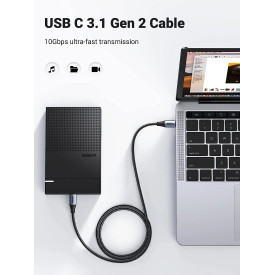 Ugreen кабел USB3.1 Type-C Gen2 M/M US355, 10Gbps, 100W, 5A, 1m - 80150