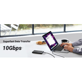 Ugreen кабел USB3.1 Type-C Gen2 M/M US355, 10Gbps, 100W, 5A, 1m - 80150