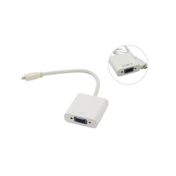 Адаптер VCom Micro HDMI DM to VGA F White - CG593-0.15m