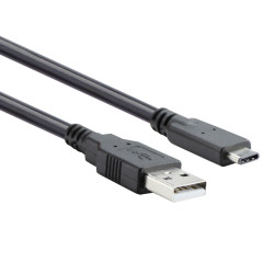 Кабел VCom USB 3.1 Micro type C / USB 2.0 AM Black - CU405-1.8m